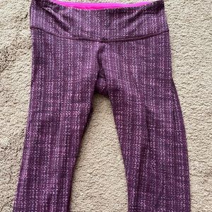 Purple lululemon leggings waist 14’ inseam 21’